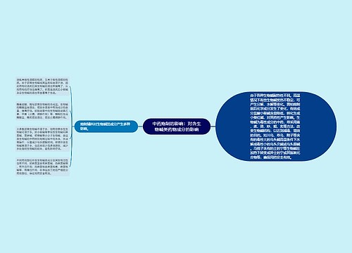 中药炮制的影响：对含生物碱类药物成分的影响