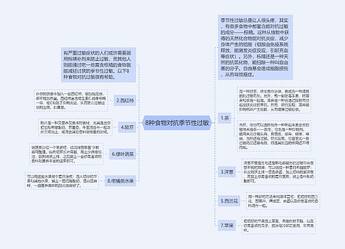 8种食物对抗季节性过敏