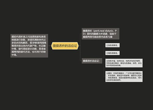 腹膜透析的适应证