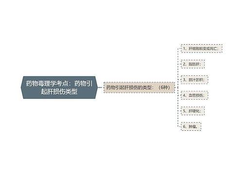 药物毒理学考点：药物引起肝损伤类型