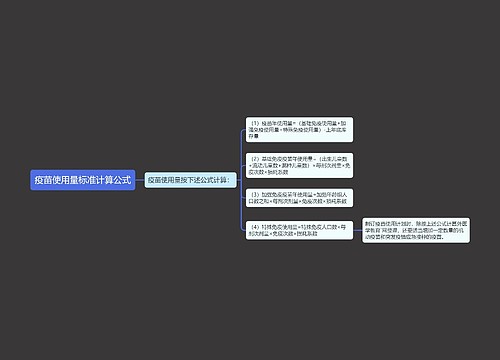 疫苗使用量标准计算公式