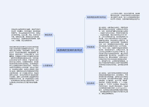 高原病的发病机制简述