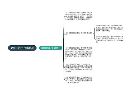 高脂血症的分型有哪些