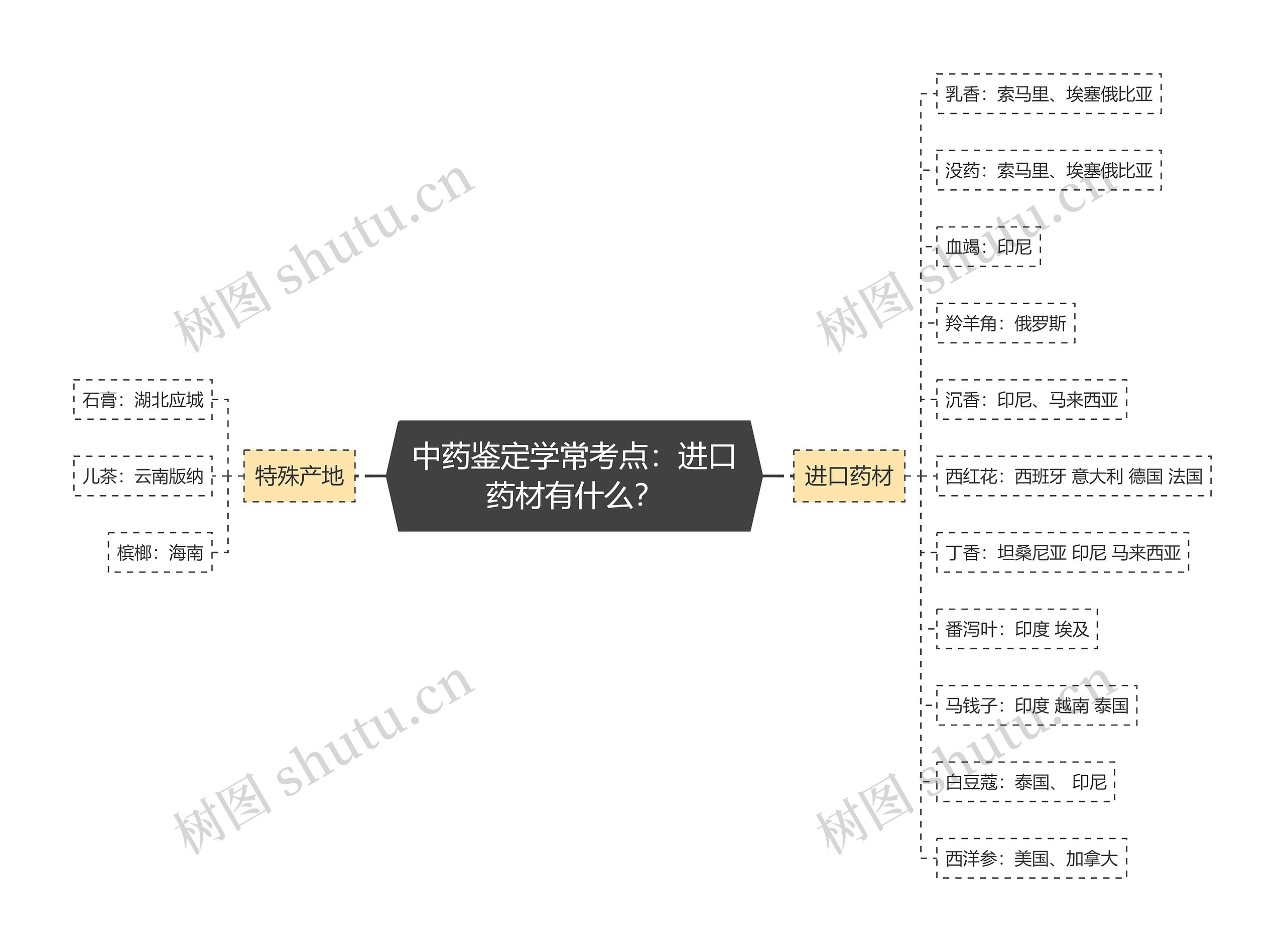 中药鉴定学常考点：进口药材有什么？