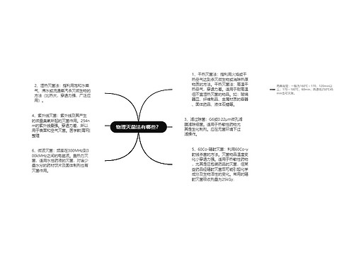 物理灭菌法有哪些？