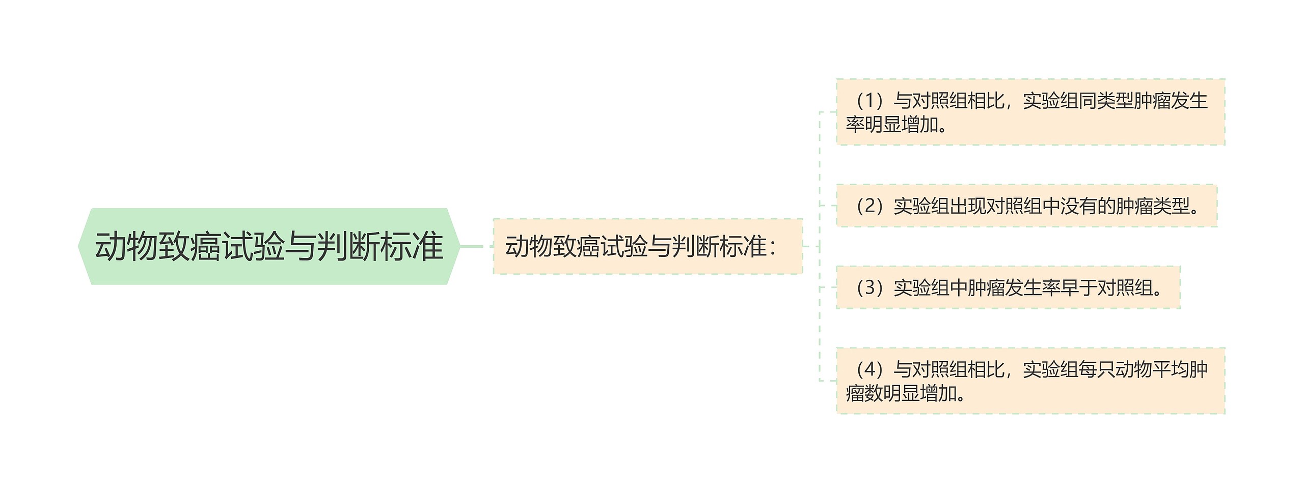 动物致癌试验与判断标准思维导图