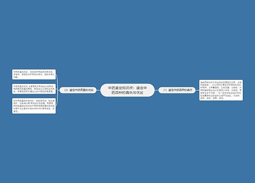 中药鉴定知识点：鉴定中药品种的真伪与优劣