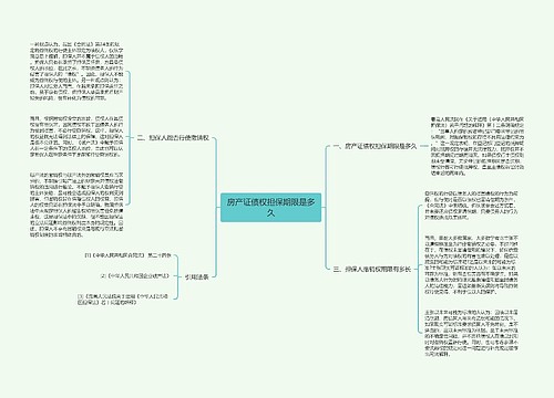 房产证债权担保期限是多久