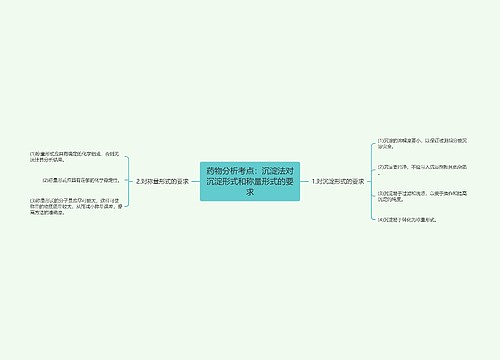 药物分析考点：沉淀法对沉淀形式和称量形式的要求