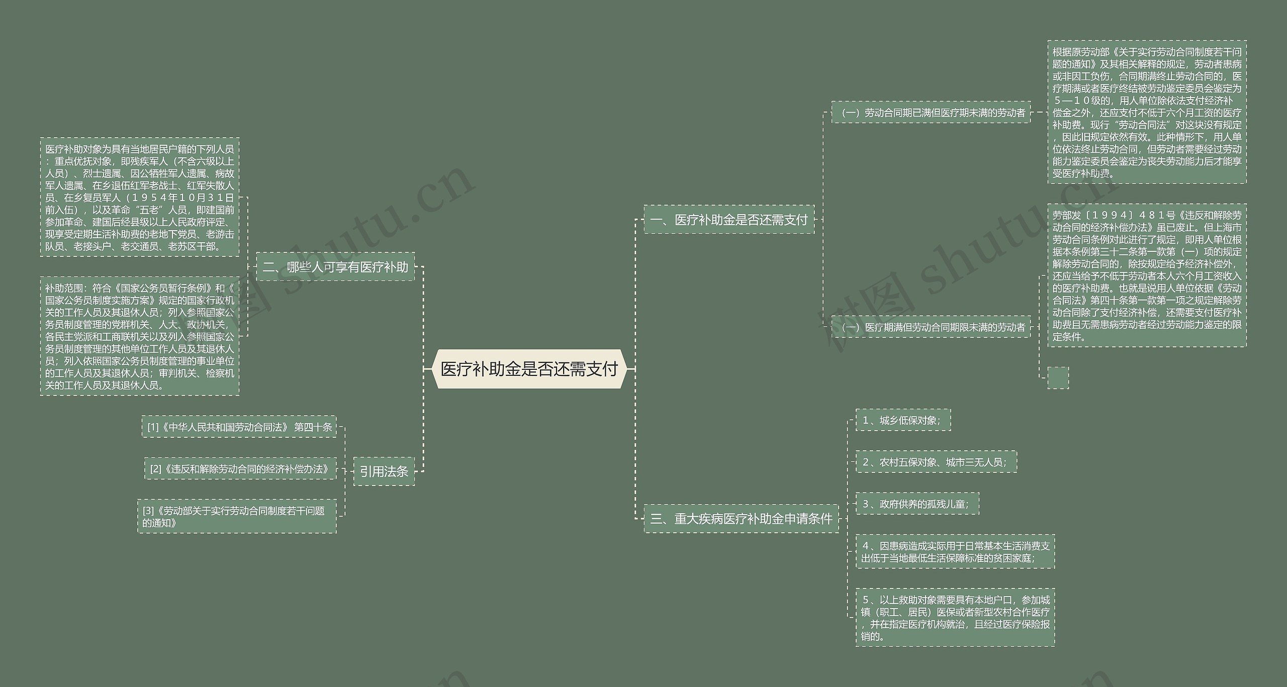 医疗补助金是否还需支付思维导图