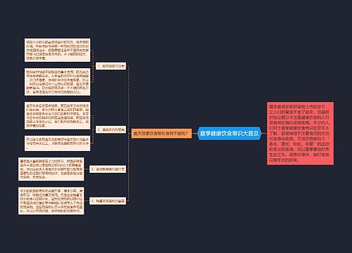 夏季健康饮食常识大普及