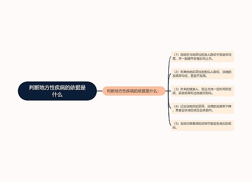 判断地方性疾病的依据是什么