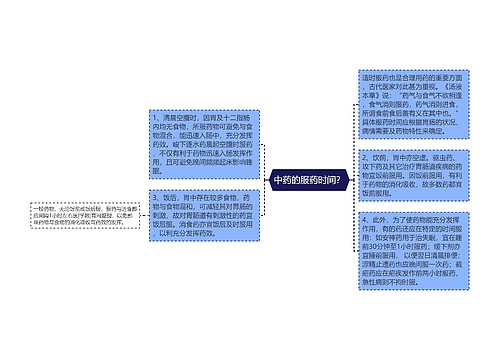 中药的服药时间？