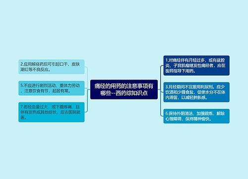 痛经的用药的注意事项有哪些--西药综知识点