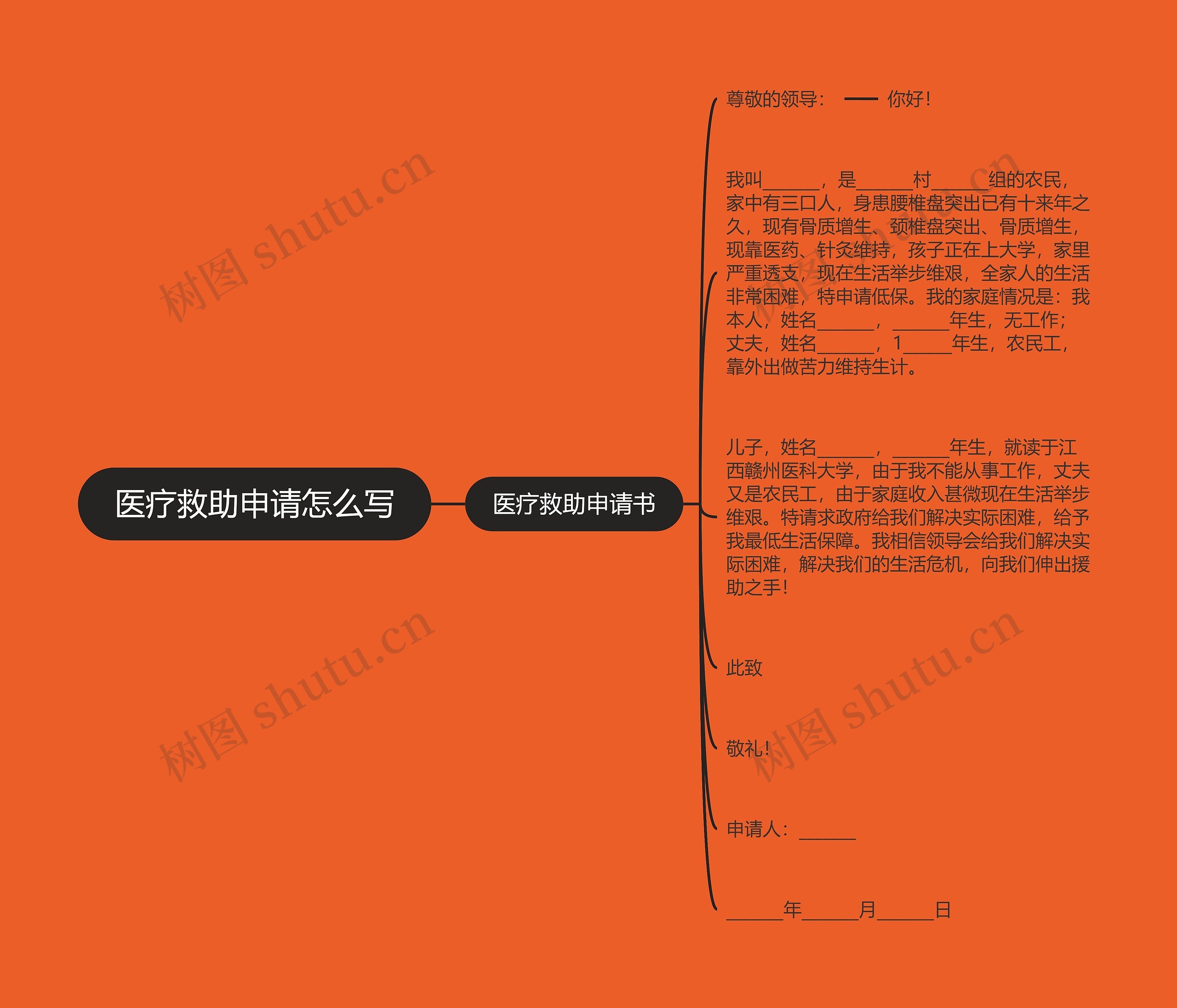 医疗救助申请怎么写