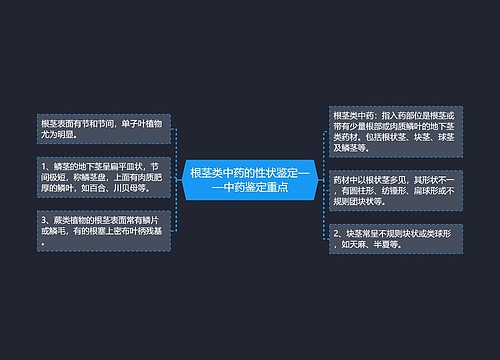 根茎类中药的性状鉴定——中药鉴定重点