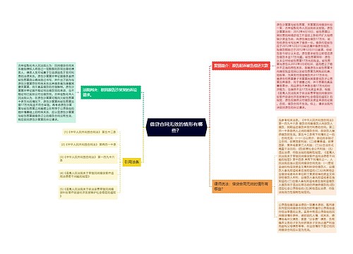 借贷合同无效的情形有哪些？