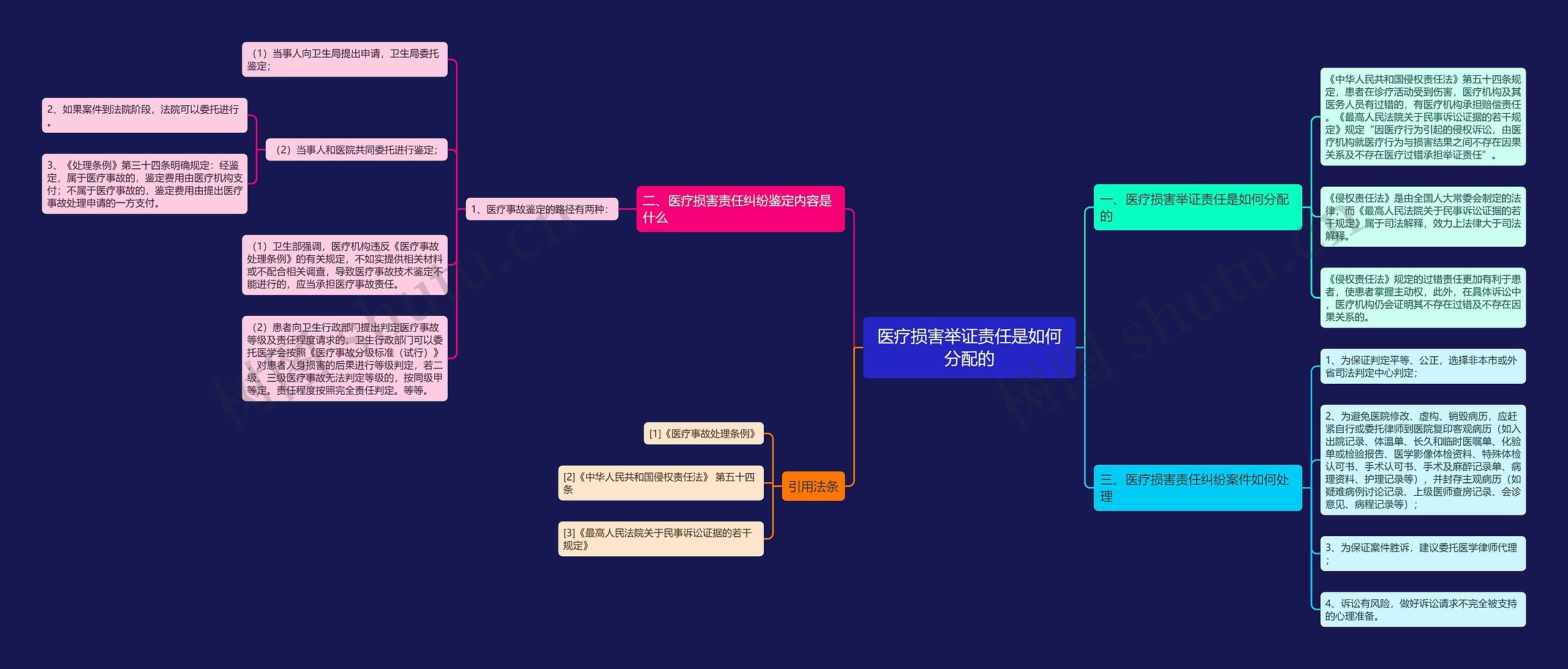 医疗损害举证责任是如何分配的思维导图