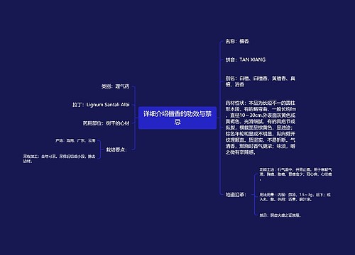 详细介绍檀香的功效与禁忌