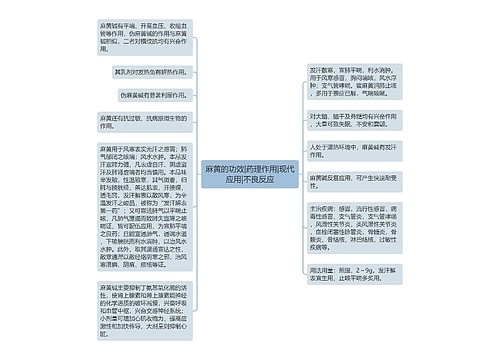 麻黄的功效|药理作用|现代应用|不良反应