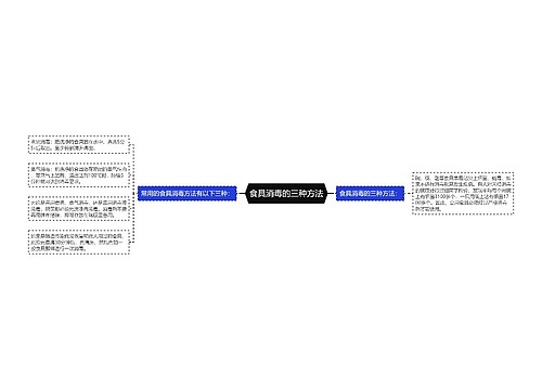 食具消毒的三种方法