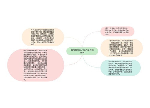 爱吃肥肉的人应关注肾脏健康