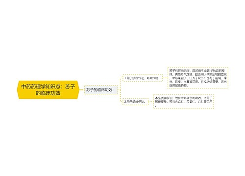 中药药理学知识点：苏子的临床功效