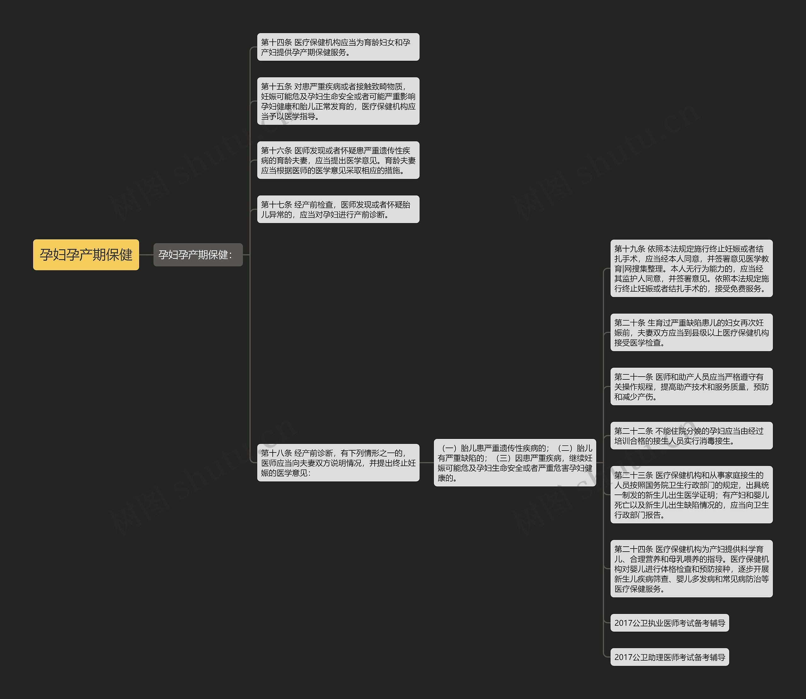 孕妇孕产期保健思维导图