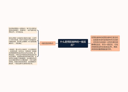 什么是预防接种的一般反应？