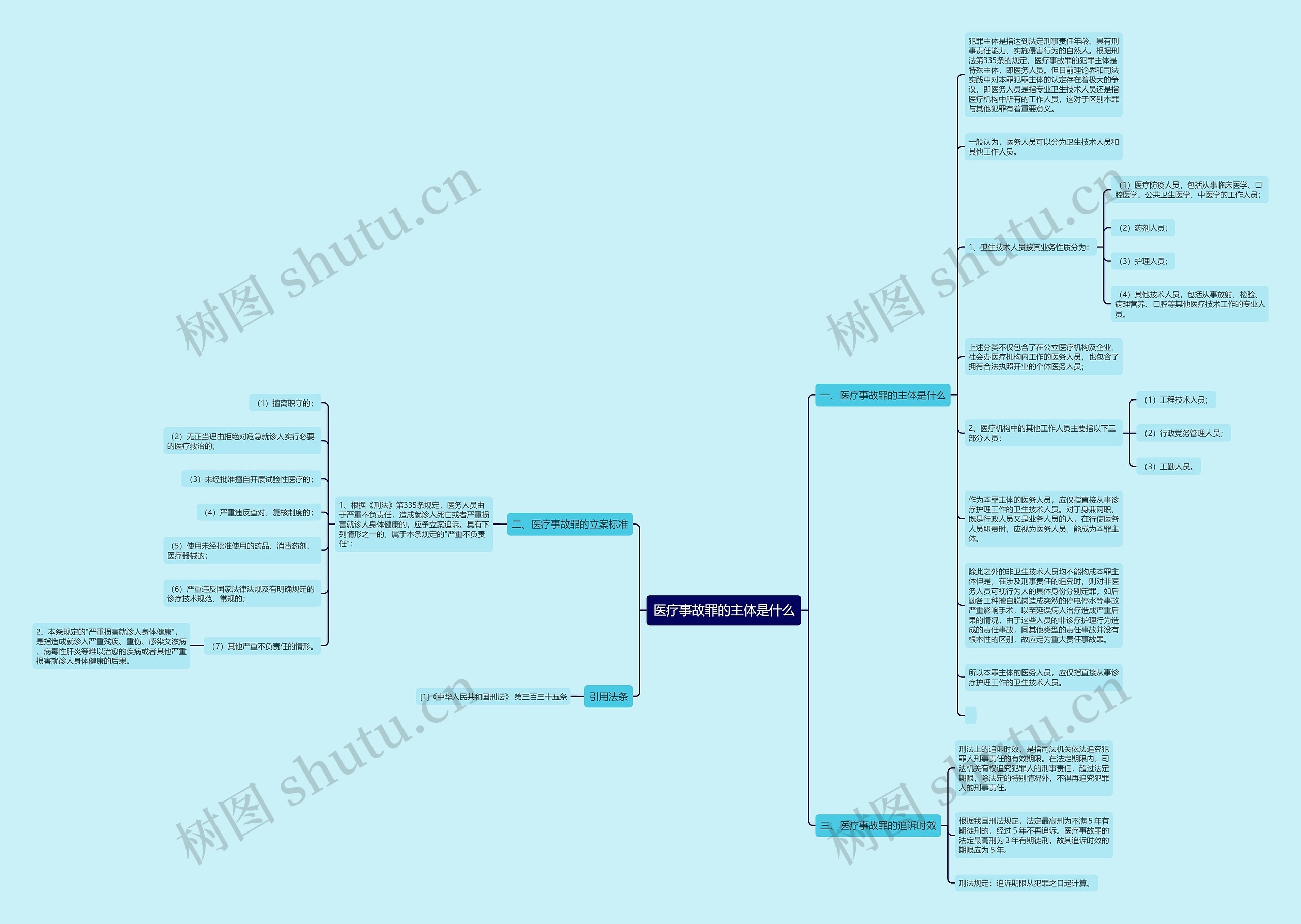 医疗事故罪的主体是什么思维导图