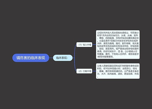 镉危害的临床表现