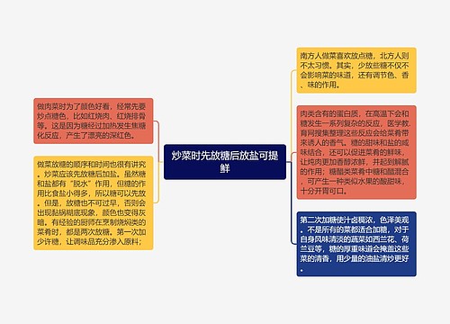 炒菜时先放糖后放盐可提鲜