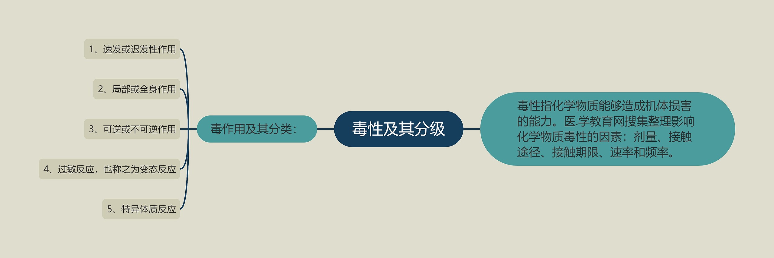 毒性及其分级思维导图