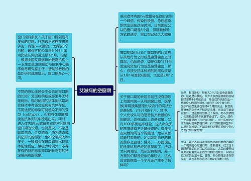 艾滋病的空窗期