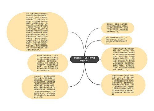 呼和浩特：15个月大男孩输液时死亡