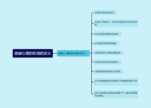 健康心理的标准的定义