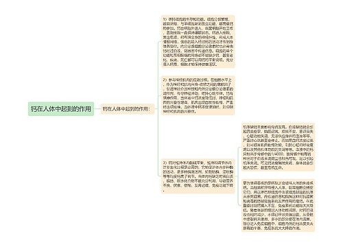 钙在人体中起到的作用