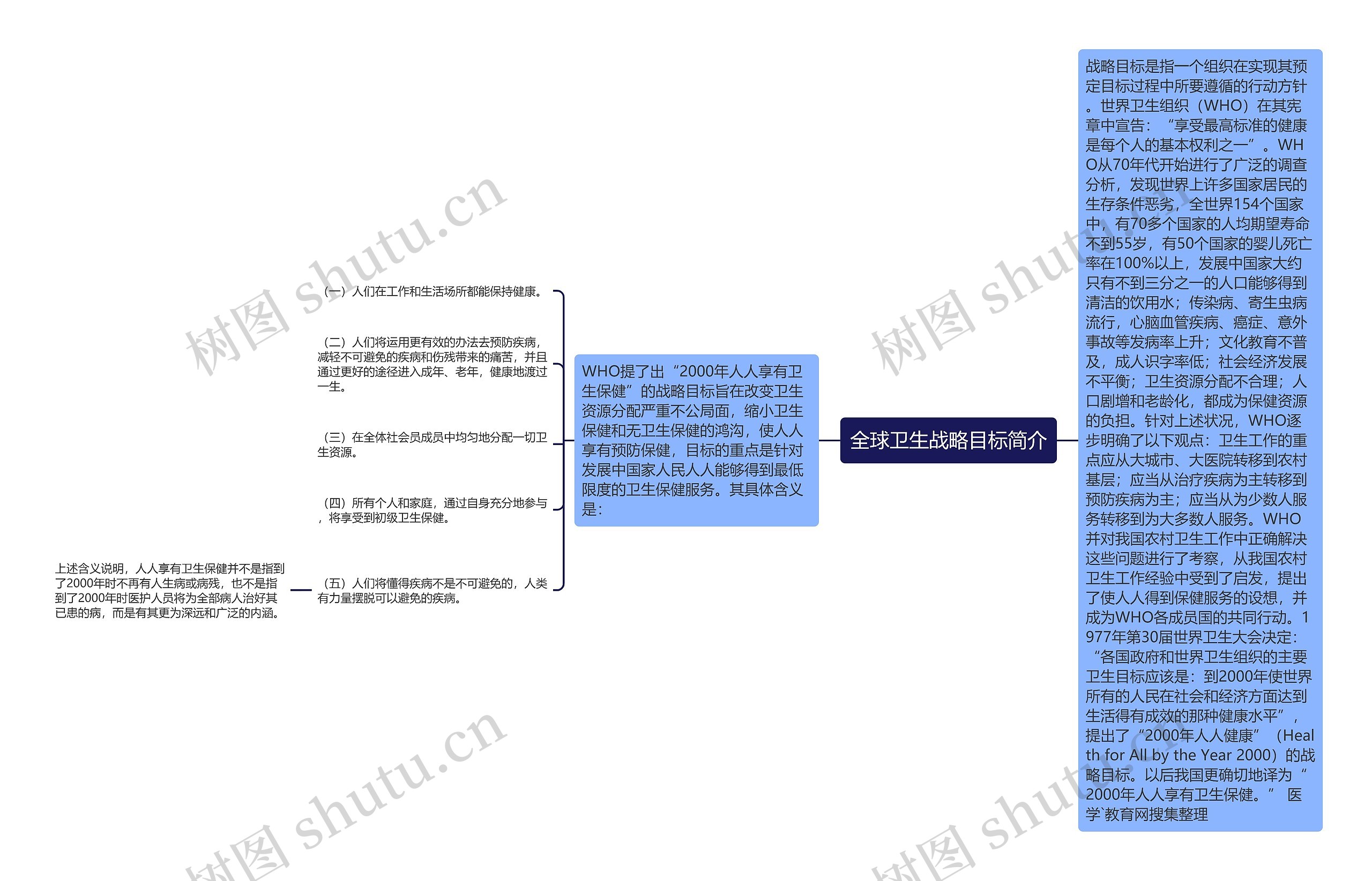 全球卫生战略目标简介思维导图