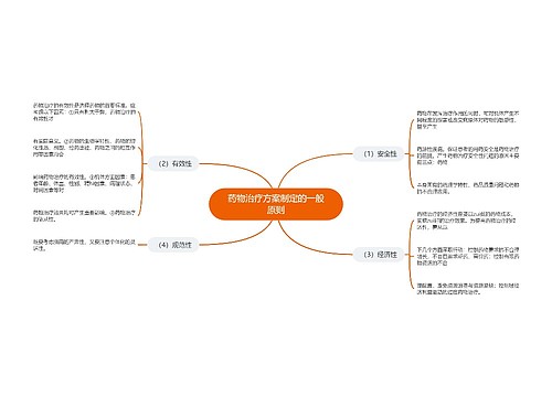 药物治疗方案制定的一般原则