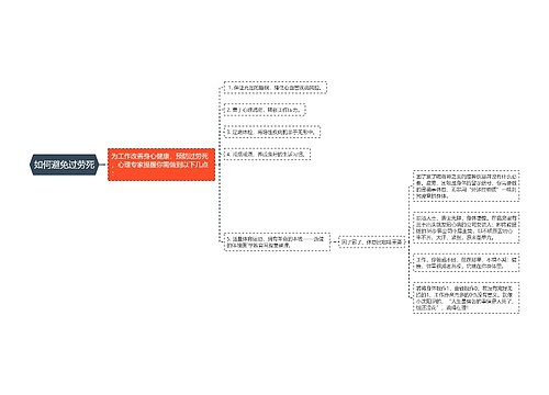 如何避免过劳死