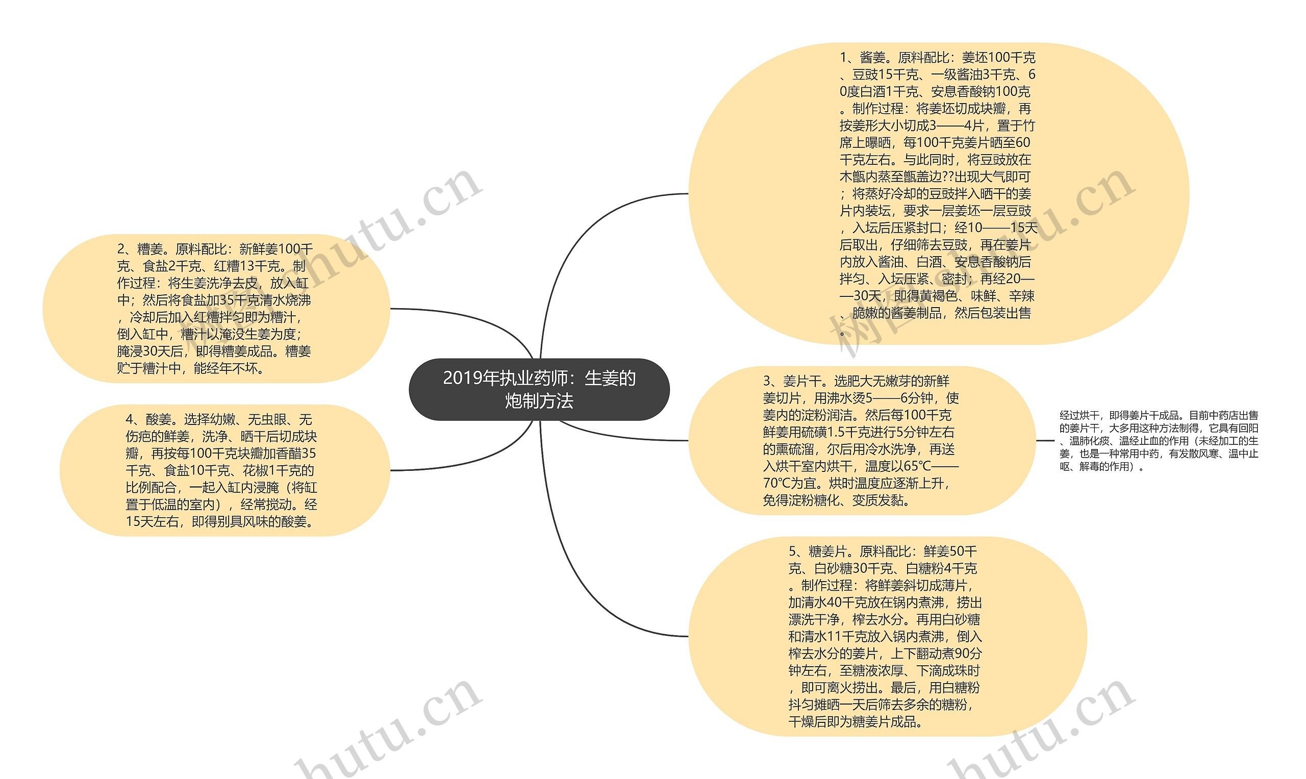 2019年执业药师：生姜的炮制方法