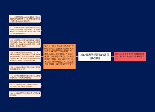 对公共场所经营者的处罚情况说明