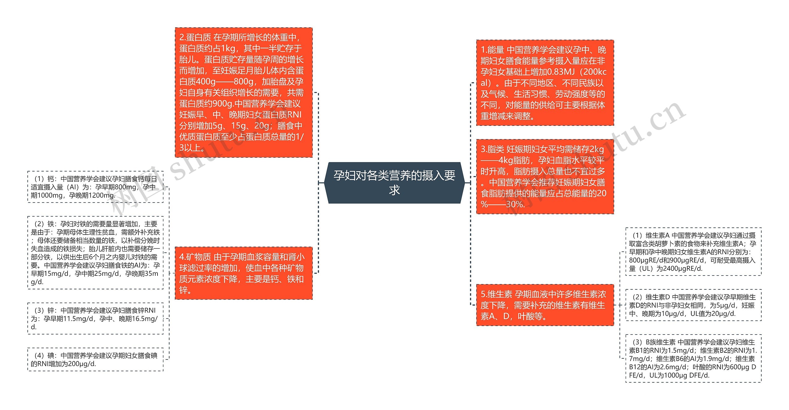 孕妇对各类营养的摄入要求