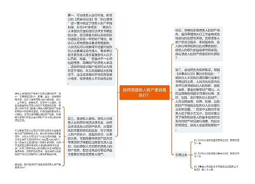 如何使债务人财产更容易执行？