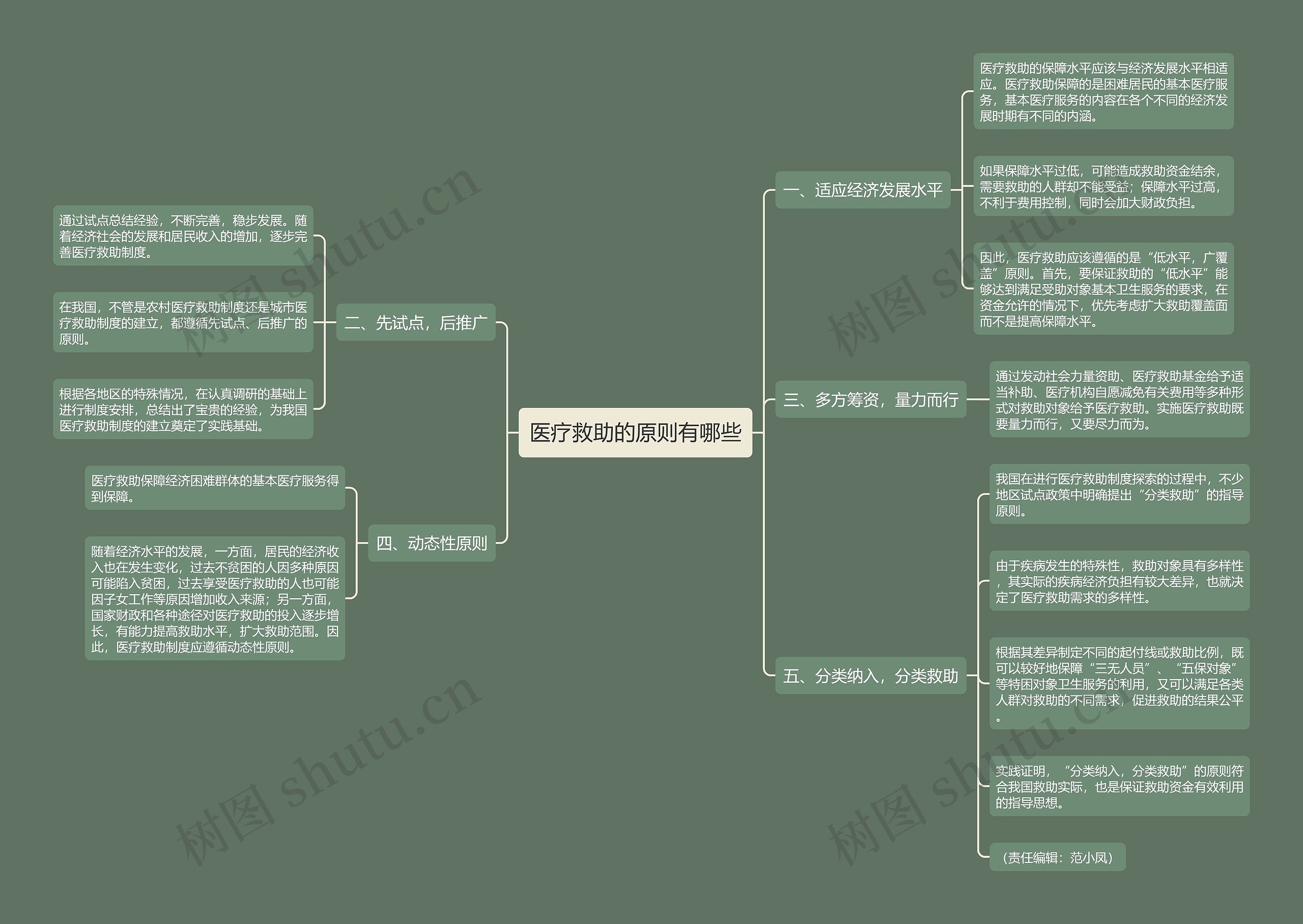 医疗救助的原则有哪些思维导图