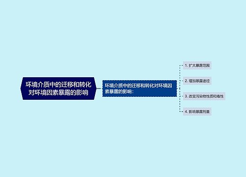 环境介质中的迁移和转化对环境因素暴露的影响