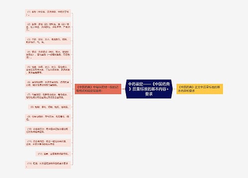 中药鉴定——《中国药典》质量标准的基本内容+要求