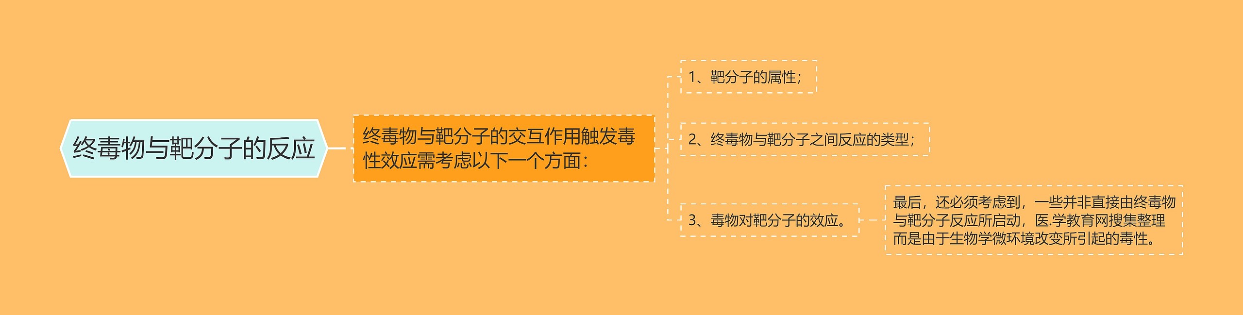 终毒物与靶分子的反应思维导图