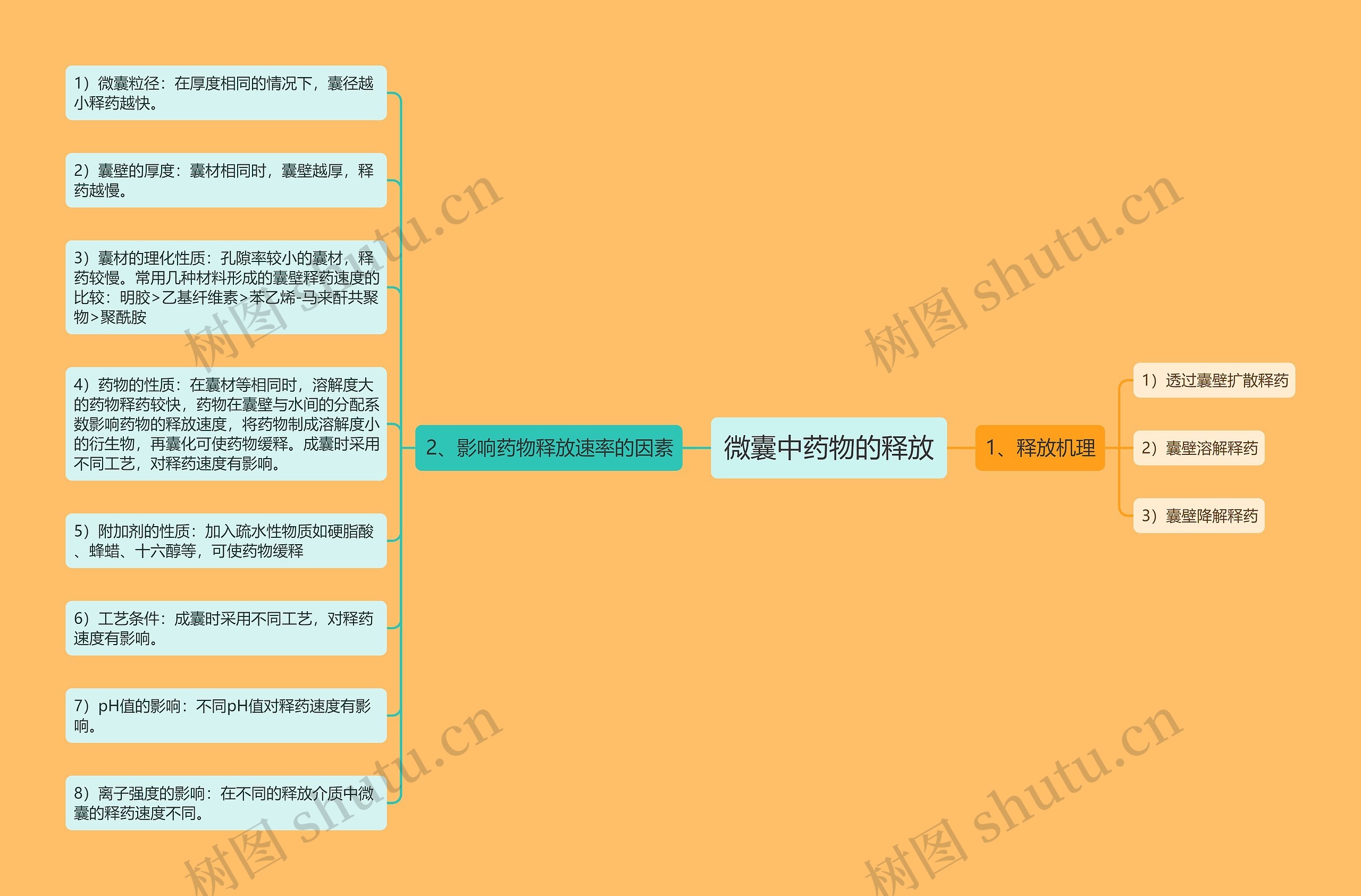 微囊中药物的释放