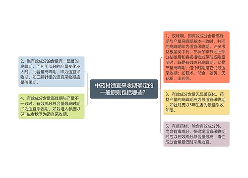 中药材适宜采收期确定的一般原则包括哪些？